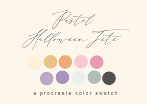 Pastel Halloween Fete Procreate Color Swatch